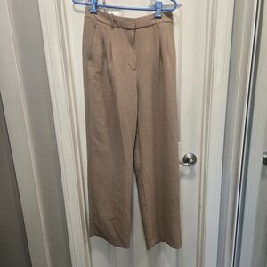 Aritzia Wide Leg Pants in Tan